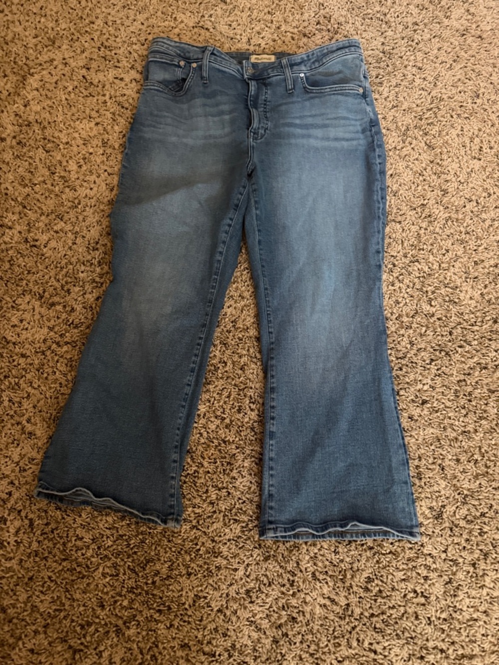 Madewell Blue curvy kickout Flare Jeans